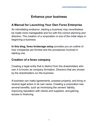 Enhance your business