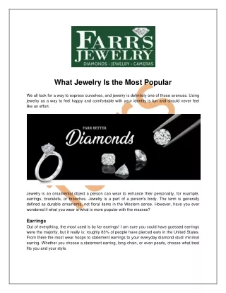 What Jewelry Is the Most Popular