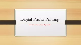 Digital Photo Printing Ink