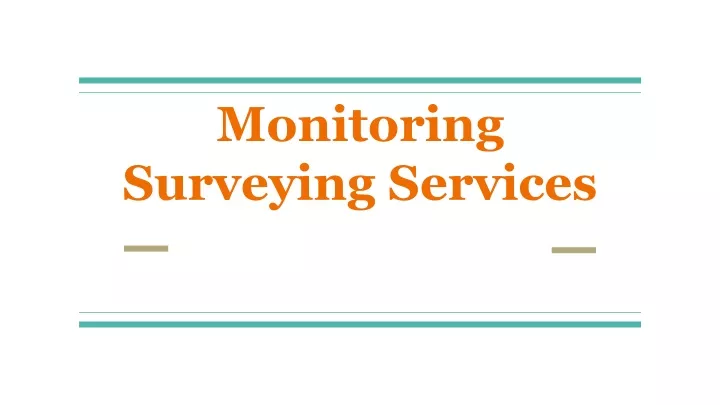 monitoring surveying services