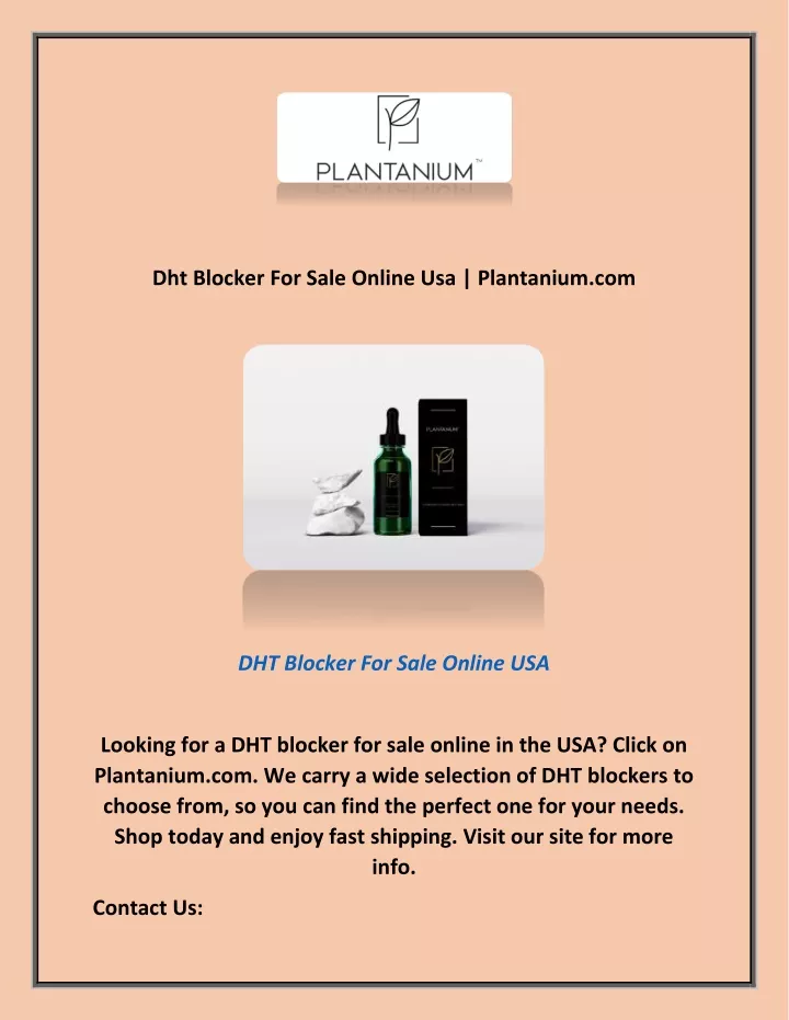dht blocker for sale online usa plantanium com