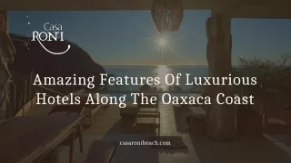 Amazing Features Of Luxurious Hotels Along The Oaxaca Coast