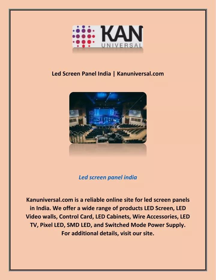 led screen panel india kanuniversal com