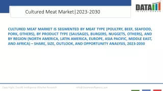 Cultured Meat Market Opportunities Insights 2023-2030
