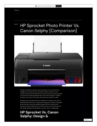 HP Sprocket Photo Printer Vs Canon Selphy