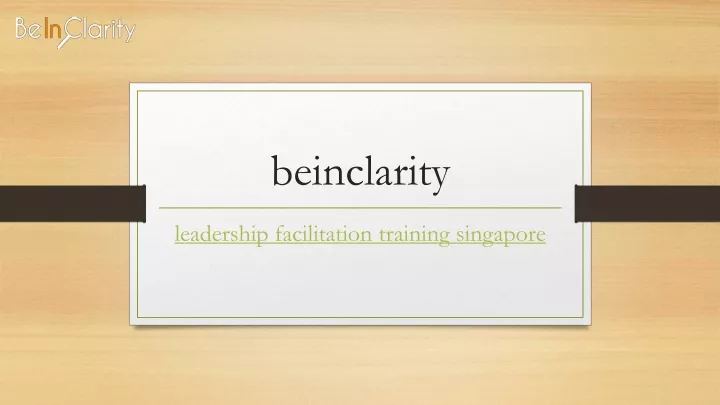 beinclarity