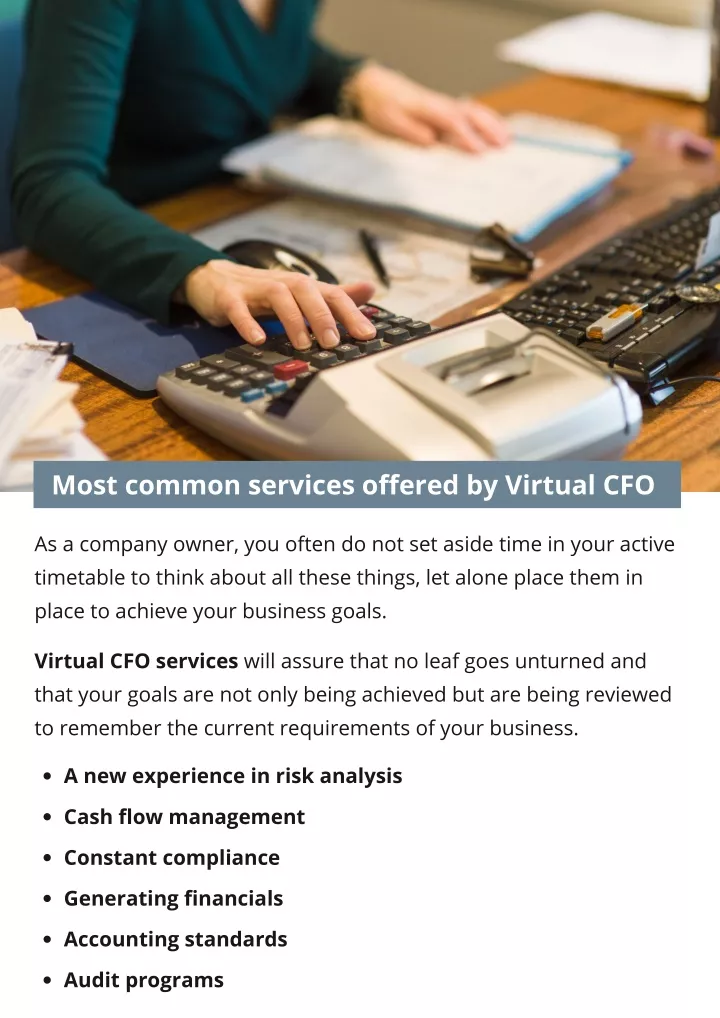 most common services offered by virtual cfo