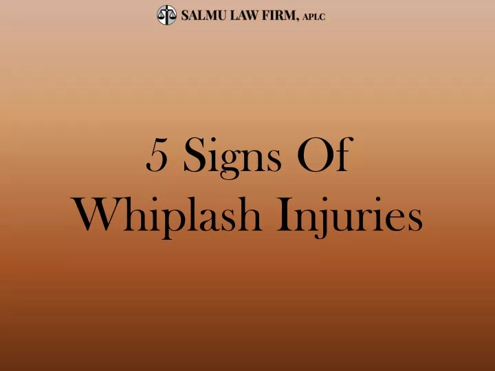 5 signs of whiplash injuries
