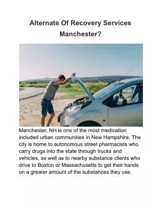 alternate of recovery services manchester