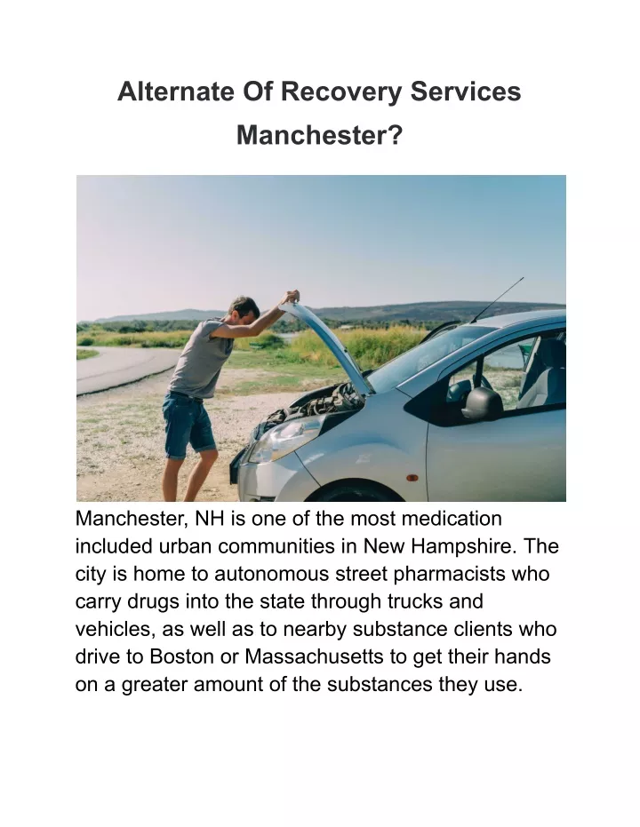 alternate of recovery services manchester