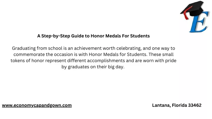 a step by step guide to honor medals for students