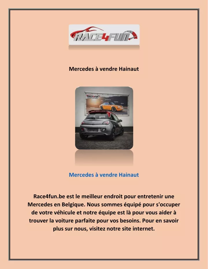 mercedes vendre hainaut