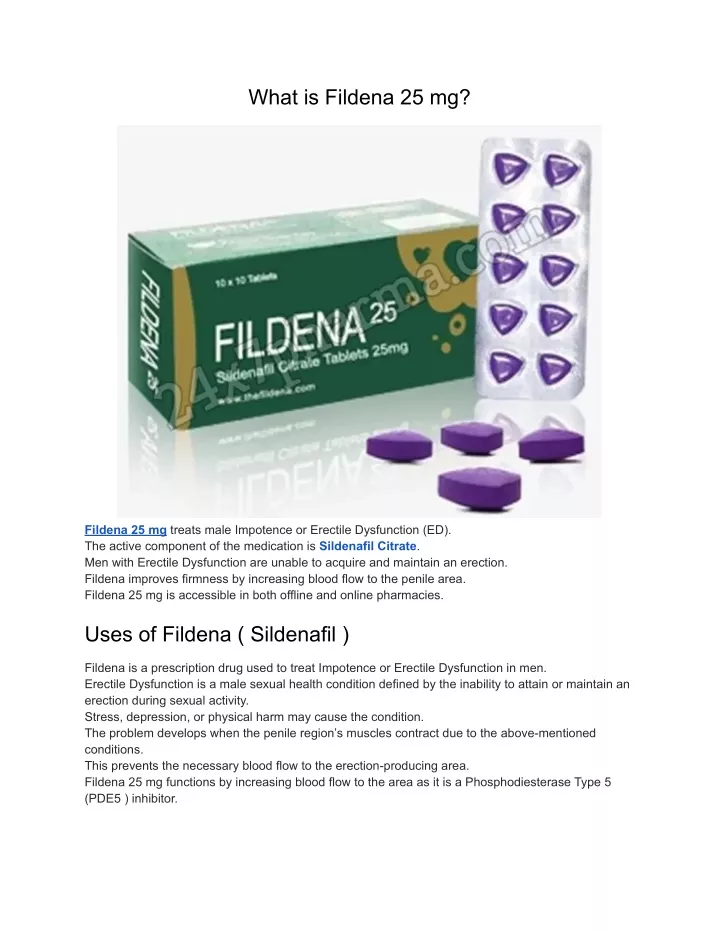 what is fildena 25 mg