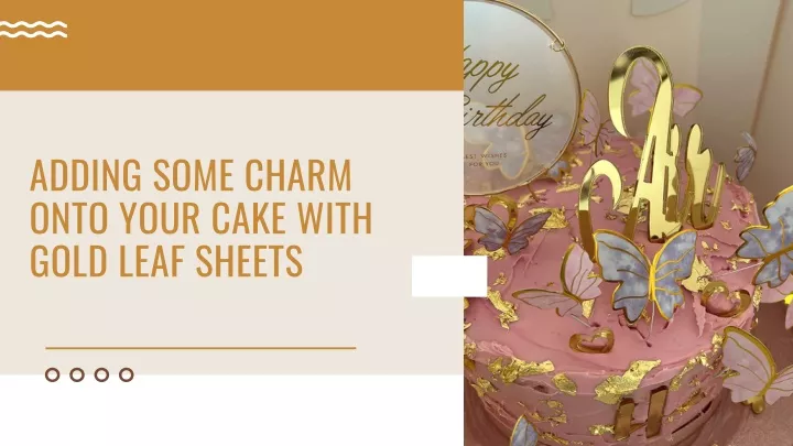 adding some charm onto your cake with gold leaf