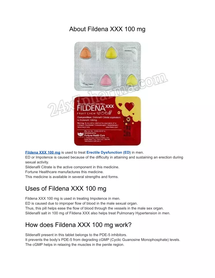 about fildena xxx 100 mg