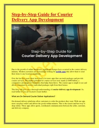 Step-by-Step Guide for Courier Delivery App Development
