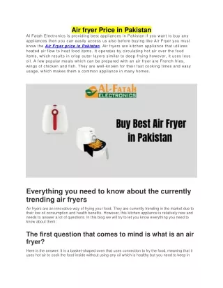 air fryer price in pakistan