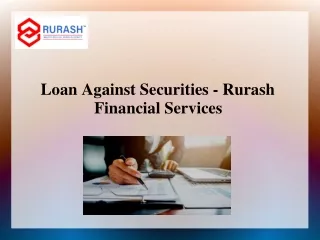 Loan Against Securities - Rurash Financial Services
