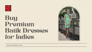 Buy High-Quality Batik Dresses for Ladies from Yingen Batik