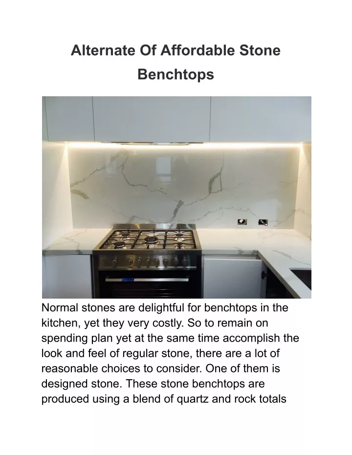 alternate of affordable stone benchtops