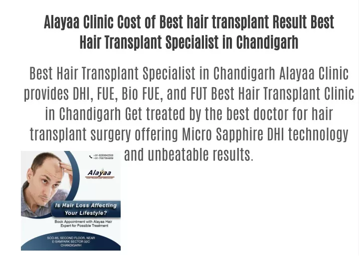 alayaa clinic cost of best hair transplant result