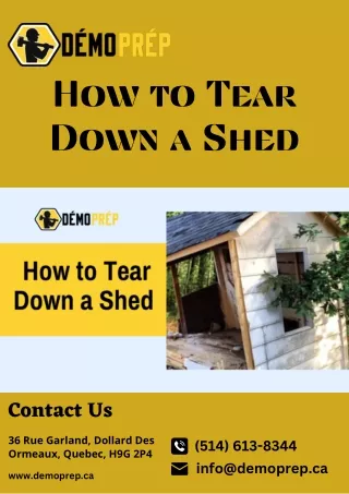 How to Tear Down a Shed