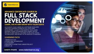 Advance Certificate Course In Full Stack Development