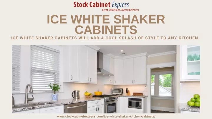 ice white shaker cabinets