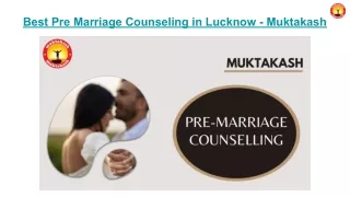 Best Pre Marriage Counselling in Lucknow - Muktakash