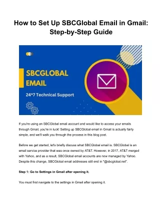 How to Set Up SBCGlobal Email in Gmail_ Step-by-Step Guide