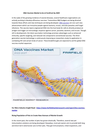 DNA Vaccines Market