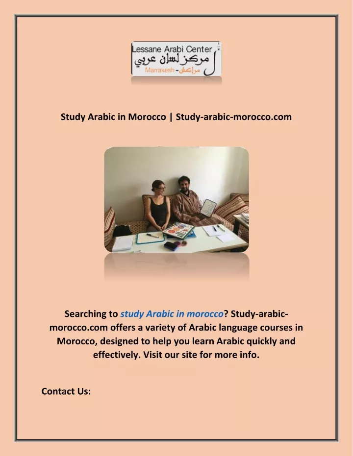 study arabic in morocco study arabic morocco com