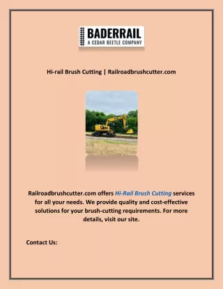 hi rail brush cutting railroadbrushcutter com