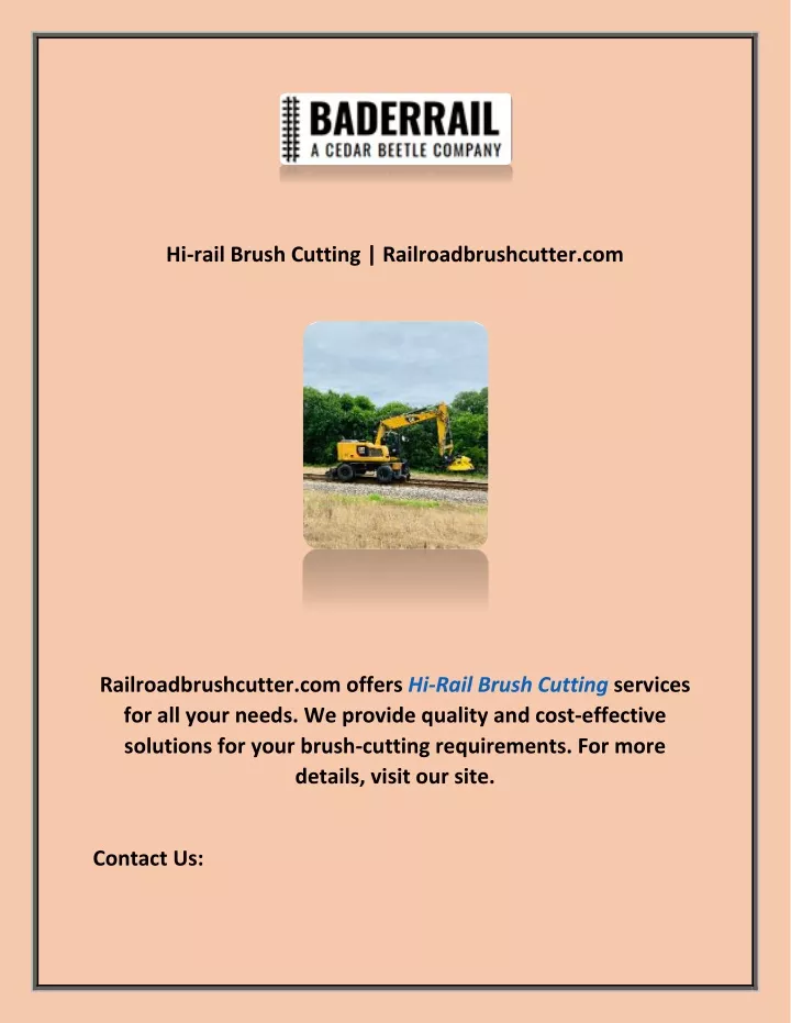 hi rail brush cutting railroadbrushcutter com