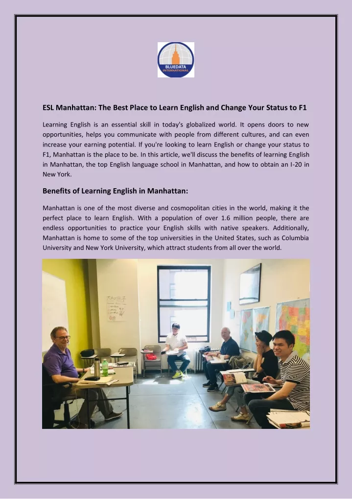 esl manhattan the best place to learn english