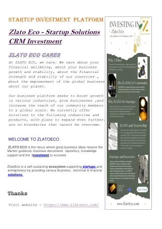 Startup Investment Platform