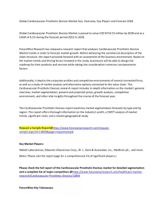 global cardiovascular prosthetic devices market