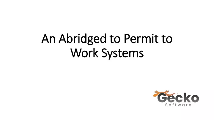 an abridged to permit to an abridged to permit