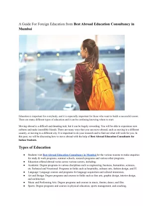 a guide for foreign education from best abroad