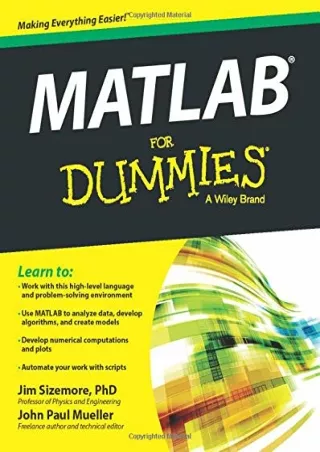 PDF/BOOK MATLAB For Dummies