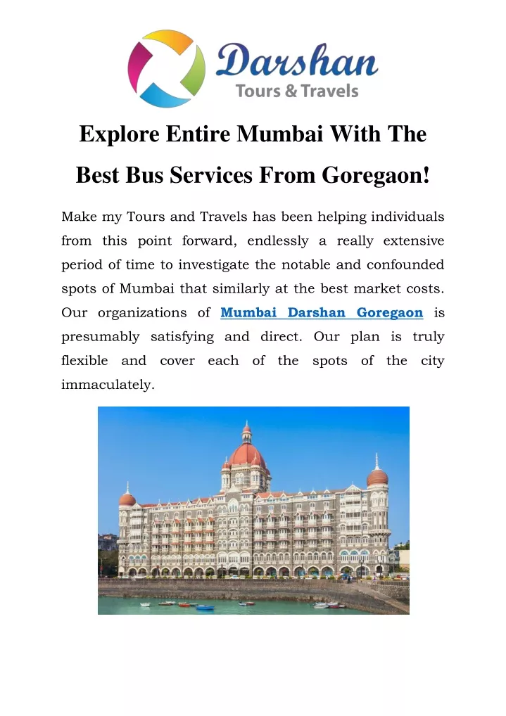 explore entire mumbai with the