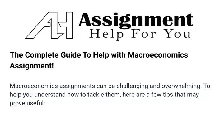 the complete guide to help with macroeconomics
