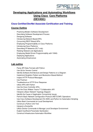Cisco DevNet Associal Training Module