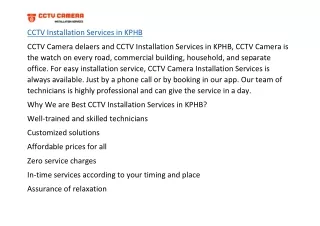 cctv installation services in kphb