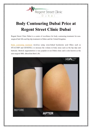 Body Contouring Dubai Price at Regent Street Clinic Dubai
