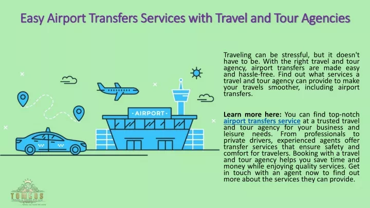 easy airport transfers services with travel and tour agencies