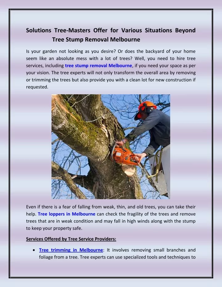solutions tree masters offer for various