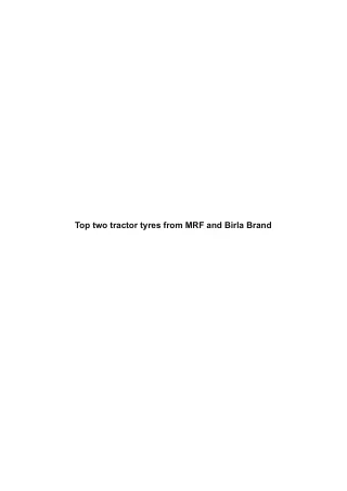 top two tractor tyres from mrf and birla brand