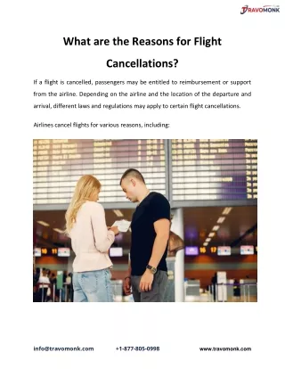 What are the Reasons for Flight Cancellations