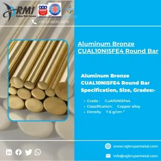 CUAL10NI5FE4 Round Bar | C63000 Round Bar | C63200 Round Bar - Rajkrupa Metal